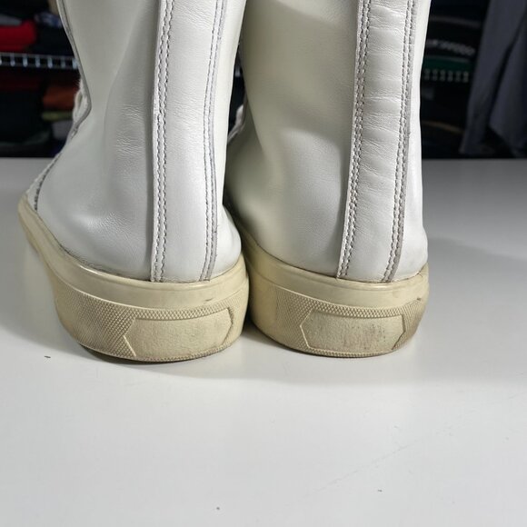 TOM FORD Cambridge White Leather High Top Sneakers men's size US 12 - Picture 4 of 9